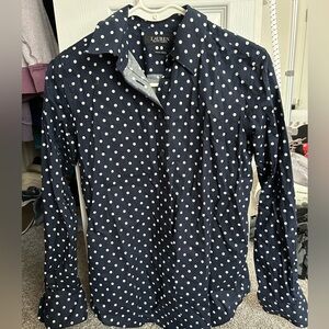 Ralph Lauren Blue and White Casual Button Down Shirt